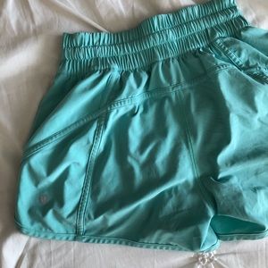 Lululemon Tracker Shorts 4”!!! Amazing Teal color!